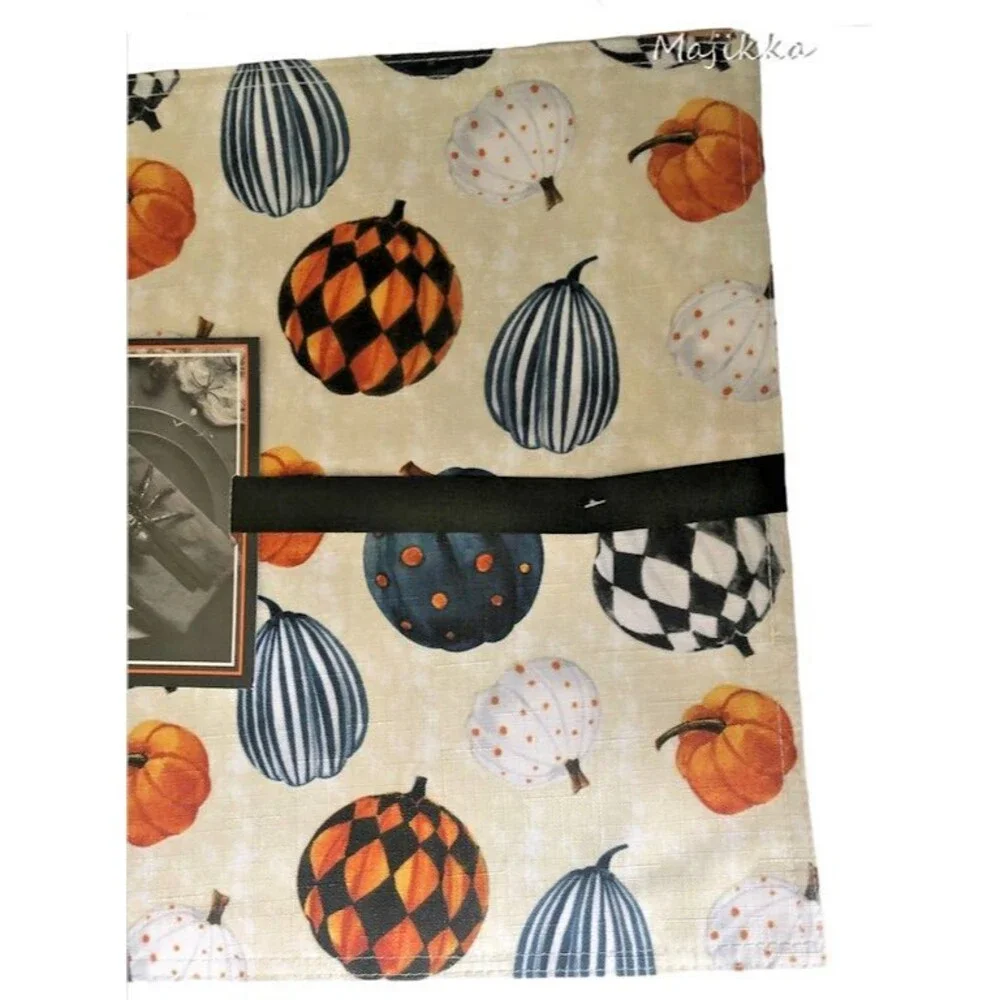 Colordrift Halloween Placemats Festive Water-Resistant Spills Bead Up Set of 4
